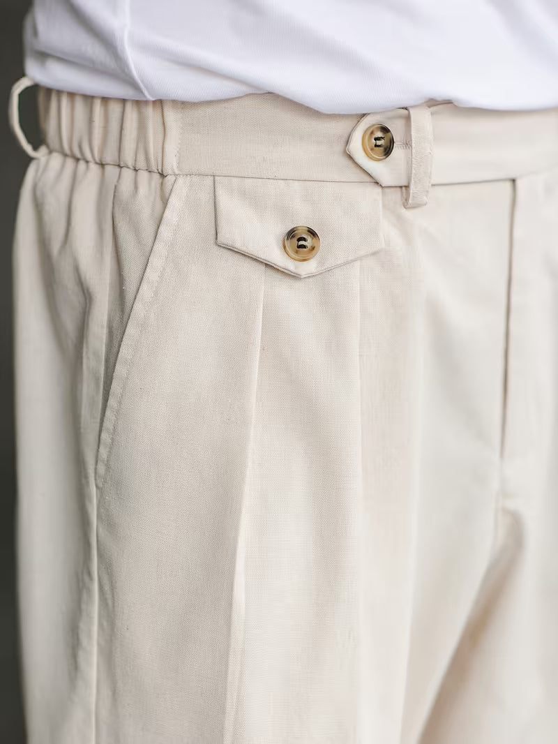 LIFT - Plisserte Bukser - Beige