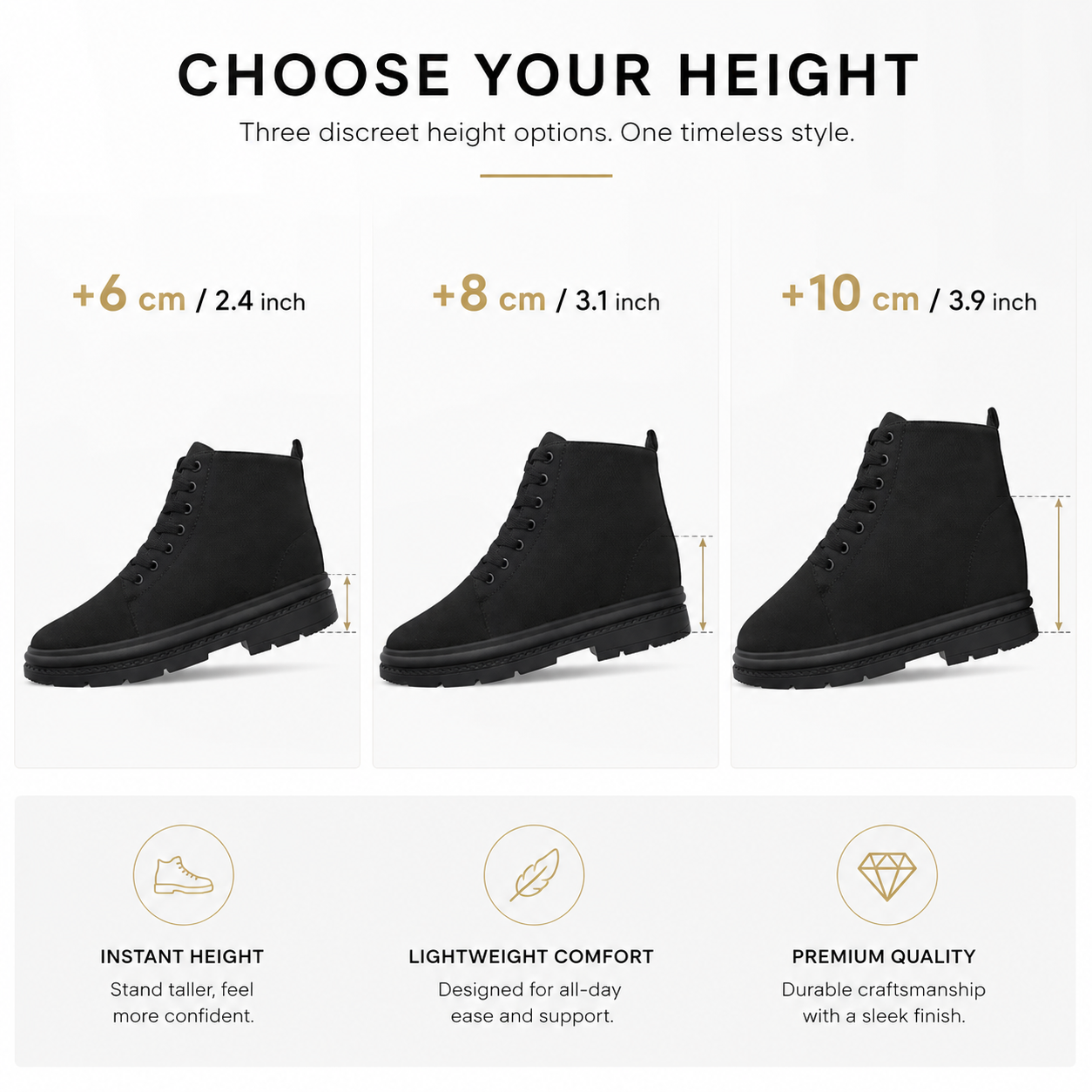 LIFT Shoewear – øk høyden med opptil 10 CM